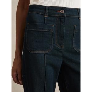 REISS Sakura Patch-Pocket Flared Jeans